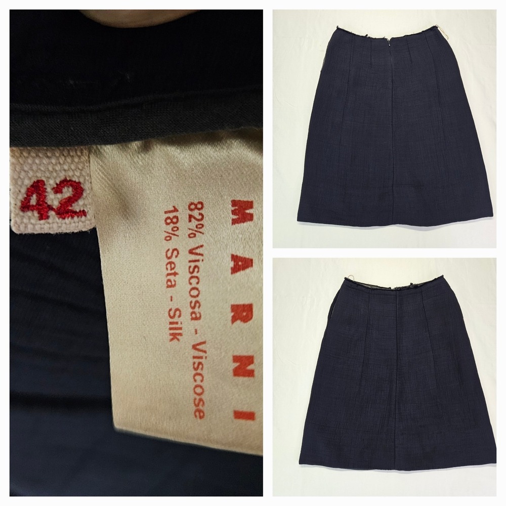 MARNI Skirt Womens‎ 42  Black Made in Italy New